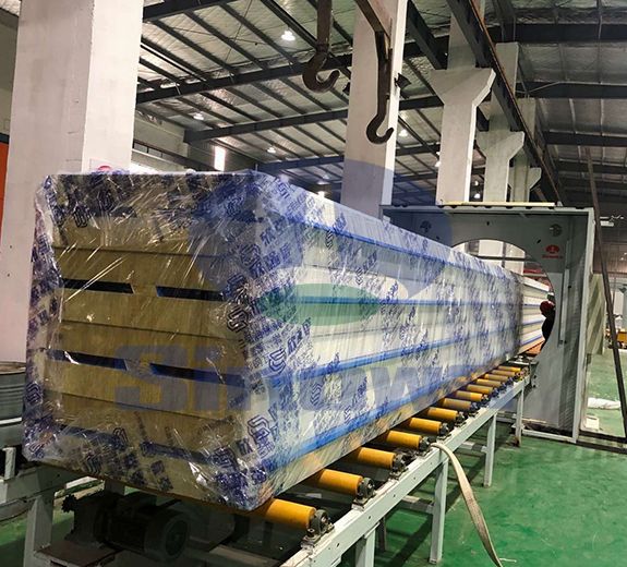 Edge Sealing Rock Wool Color Steel Sandwich Panel Line,Sinowa